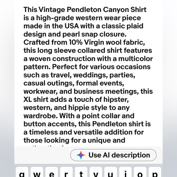 VTG PENDLETON Men XL High Grade Western Wear CANYON Shirt Virgin Wool Snap Front - Picture 15 of 16